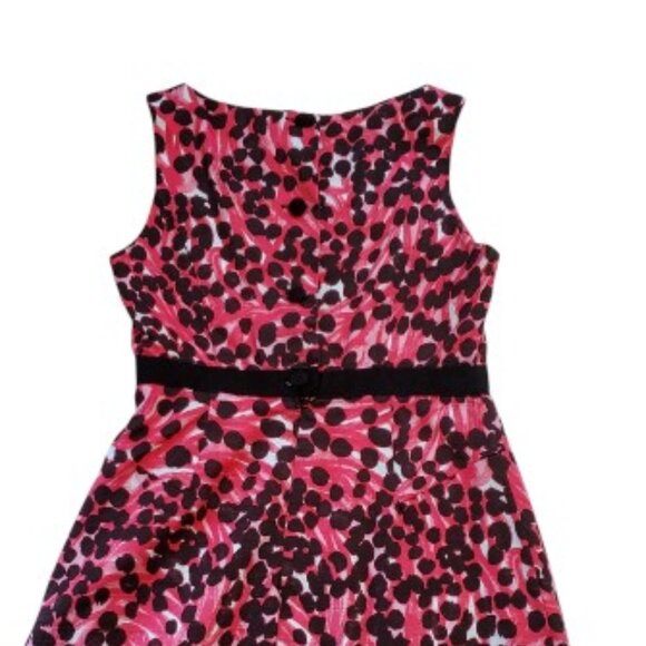 Millie Minis Pink Black Cheetah Print Dress Size 10 - Picture 5 of 5